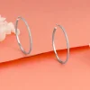 Silver Studded Hoop Earrings