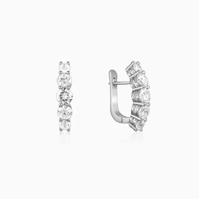 Silver Stunner Shine Hoop Earrings