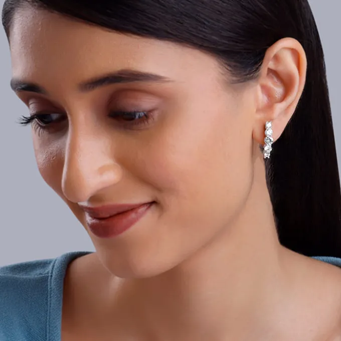 Silver Stunner Shine Hoop Earrings
