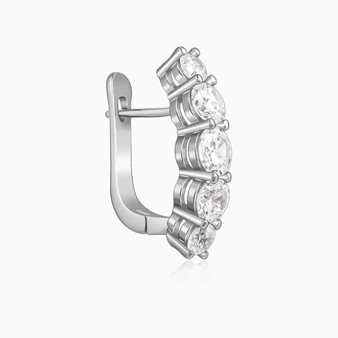 Silver Stunner Shine Hoop Earrings