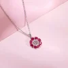Silver Stunning Floret Pendant With Link Chain