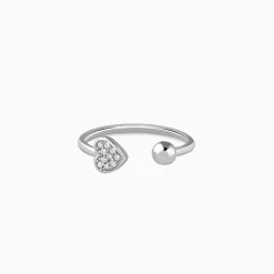 Silver Stylish Love Ring