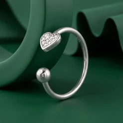 Silver Stylish Love Ring
