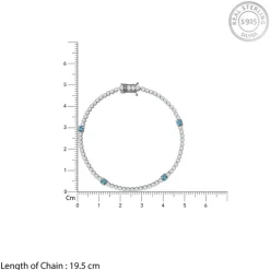 Silver Subtle Shine Tennis Bracelet (Size 19.5 cm)