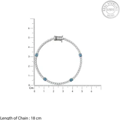 Silver Subtle Shine Tennis Bracelet (Size 18 cm)