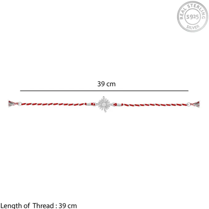 Silver Sunburst Rakhi