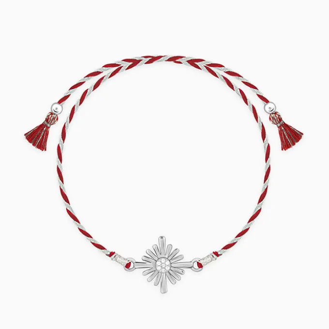 Silver Sunburst Rakhi