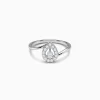 Silver Sunlit Leaf Ring (Size 12)