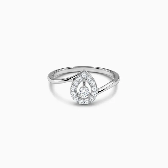 Silver Sunlit Leaf Ring (Size 12)