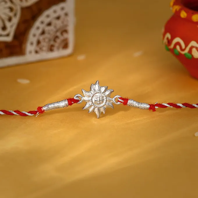 Silver Surya Rakhi