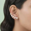 Silver Susan Pearl Climber Earrings