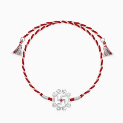 Silver Swastik Bloom Rakhi