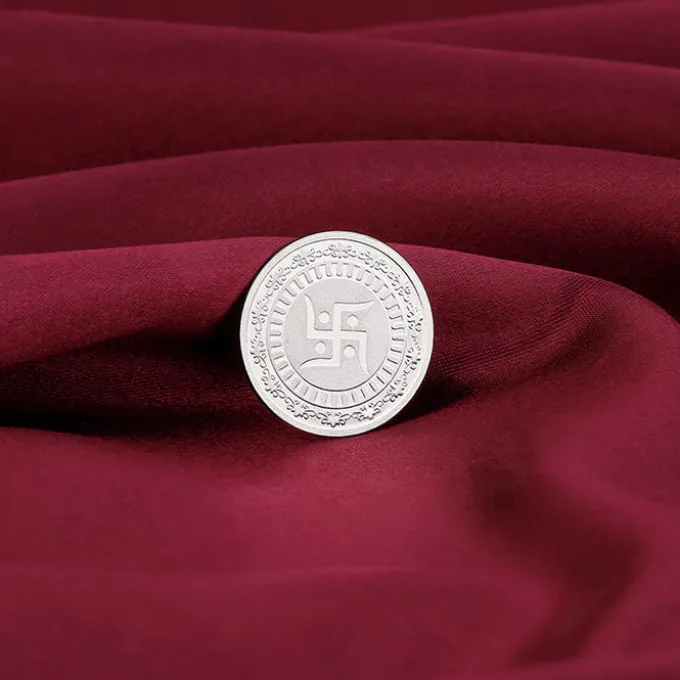 Silver Swastik Coin (5g)