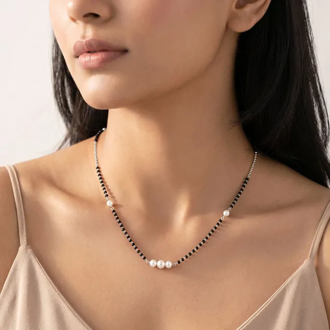 Silver Tarunima Pearl Mangalsutra