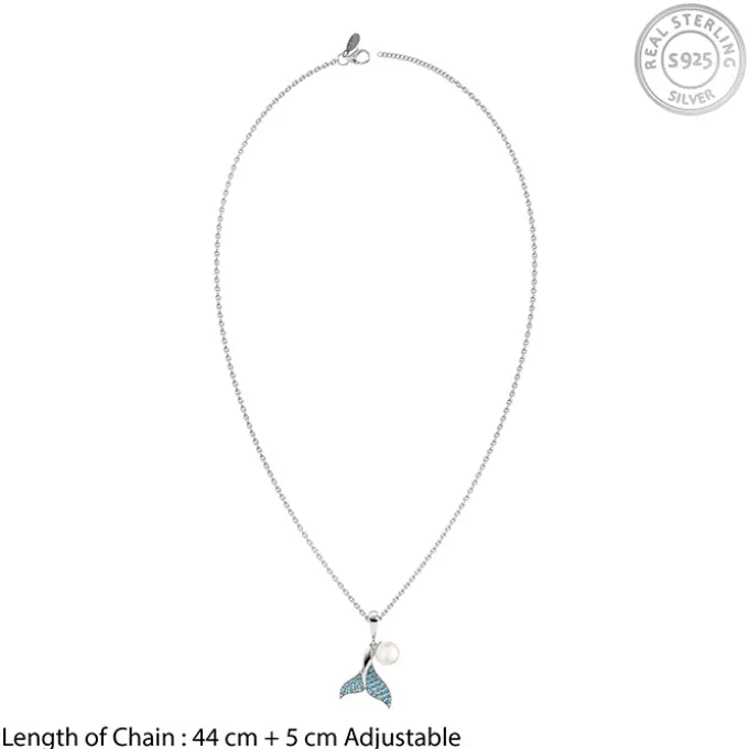 Silver Theia Pendant with Link Chain