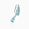 Silver Thelxipeia Climber Earrings