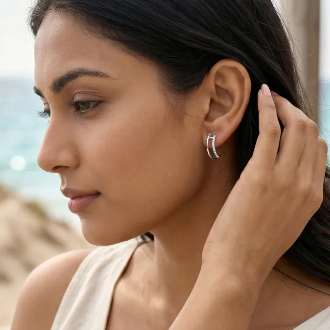 Silver Theresa Earrings