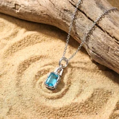 Silver Thoosa Pendant with Link Chain