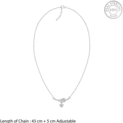Silver Tied Heart Necklace