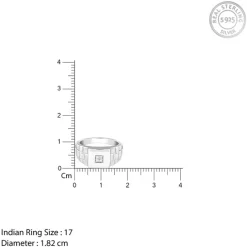 Silver Titan Square Ring For Him