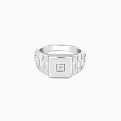 Silver Titan Square Ring For Him
