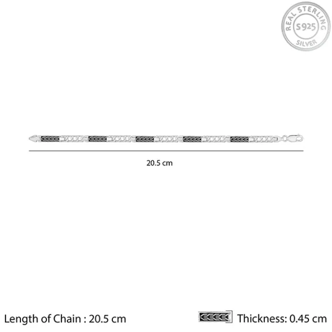Silver Titan Weave Bracelet For Him