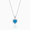 Silver Titanic Heart Of The Ocean Pendant With Link Chain