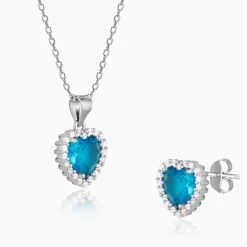 Silver Titanic Heart Of The Ocean Set