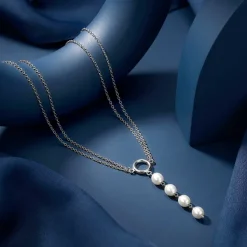 Silver Tony Pearl Necklace
