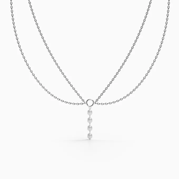 Silver Tony Pearl Necklace