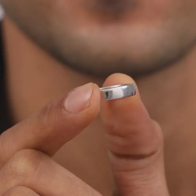 Silver Trend Garnet Ring For Him