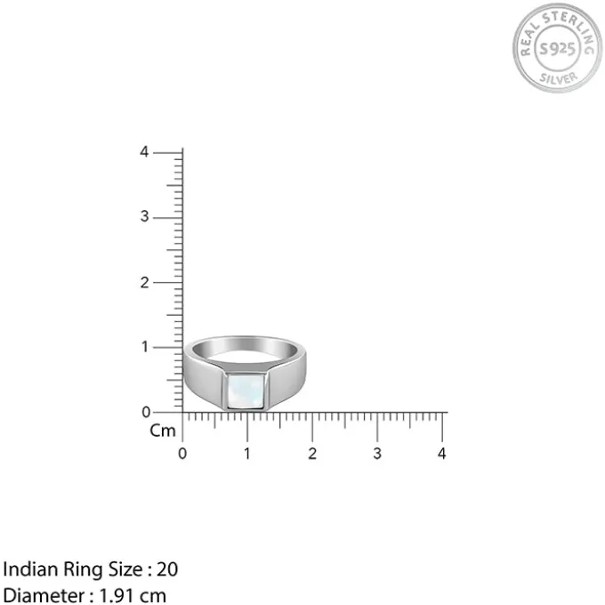 Silver Trend Moonstone Ring For Him