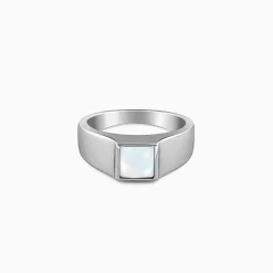 Silver Trend Moonstone Ring For Him