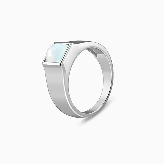 Silver Trend Moonstone Ring For Him