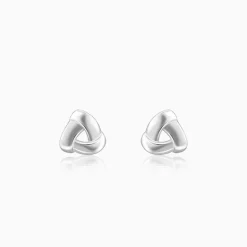 Silver Triangulum Stud Earrings