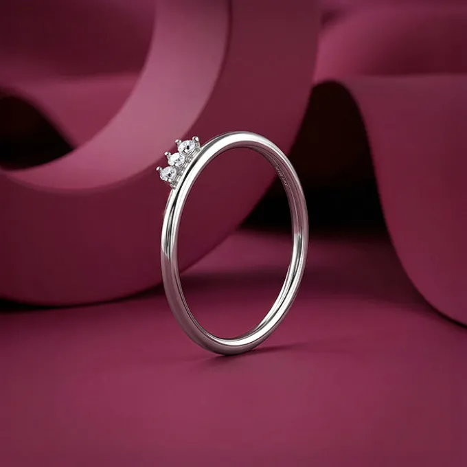 Silver Trinity Shine Ring