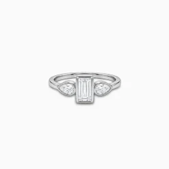 Silver Trio Zircon Ring (Size 12)