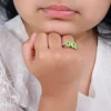 Silver Triple Bloom Kids Ring