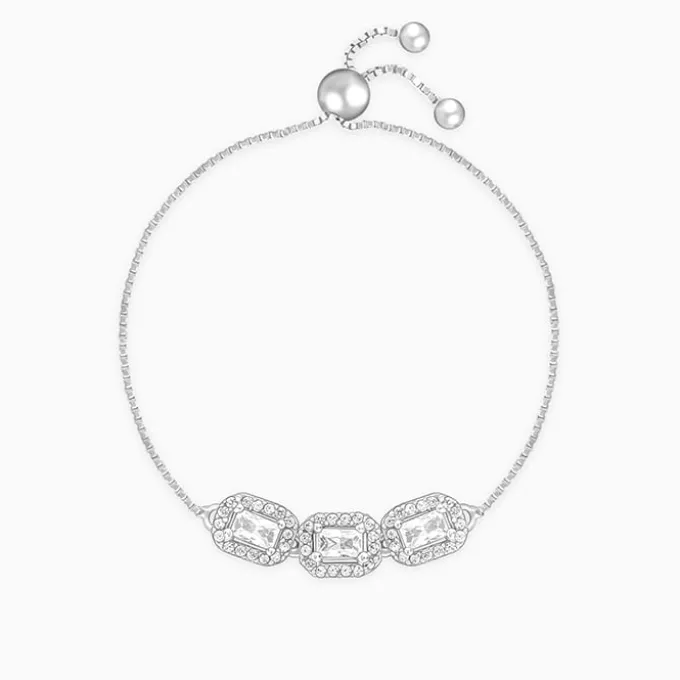 Silver Triple Zircon Bracelet