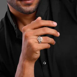 Silver Trishul Ring For Him