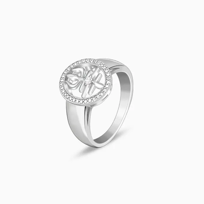 Silver Trishul Ring For Him