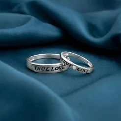 Silver True Love Couple Rings