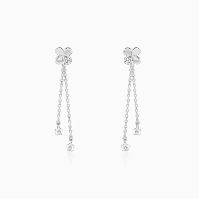 Silver Twilight Petals Earrings