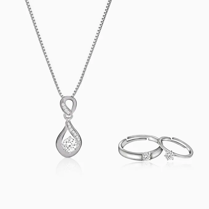 Silver Twist of Love Set