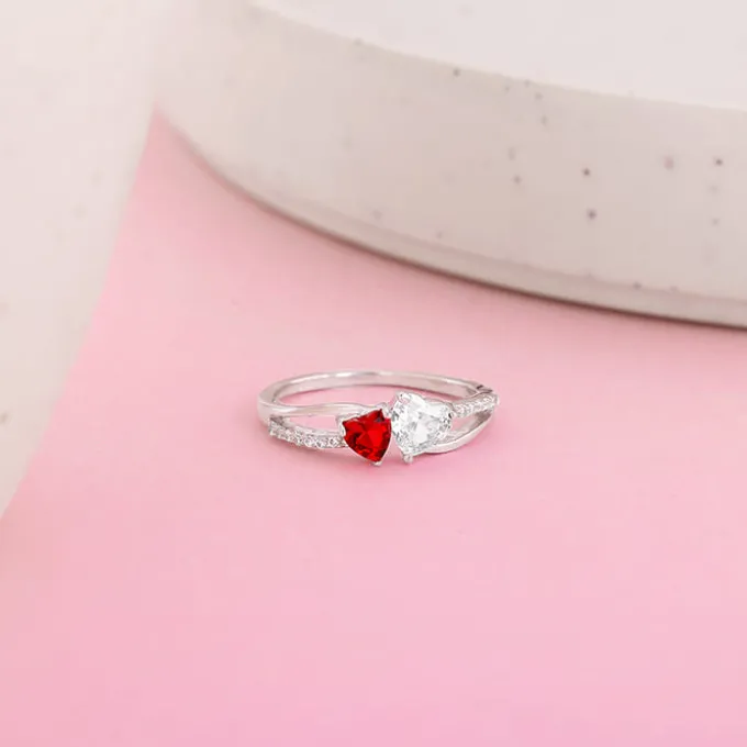 Silver U & Me Ring