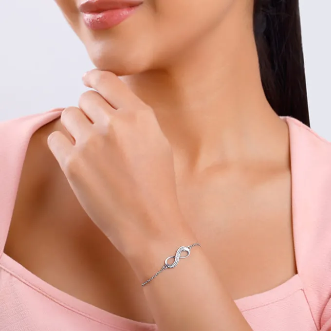 Silver Unbreakable Bond Infinity Bracelet