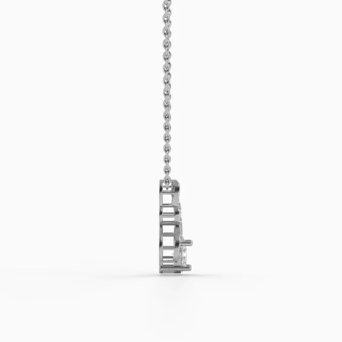 Silver Unique Infinity Pendant With Link Chain