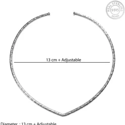 Silver V Shape Hasli Necklace