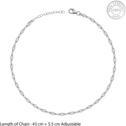 Silver Valentino Sparkle Chain