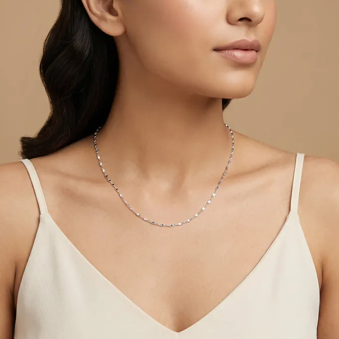 Silver Valentino Sparkle Chain